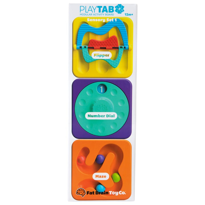 Fat Brain - PlayTab Sensory Set 1 (Flipper, Number Dial, Maze)