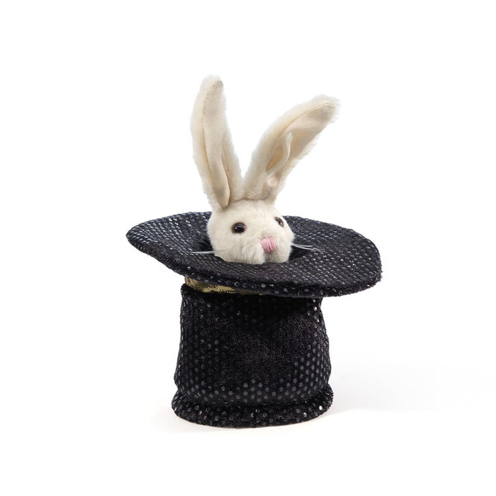Folkmanis - Mini Magic Rabbit in a Hat Finger Puppet
