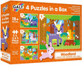 Galt - 4 Puzzles In a Box - Woodland