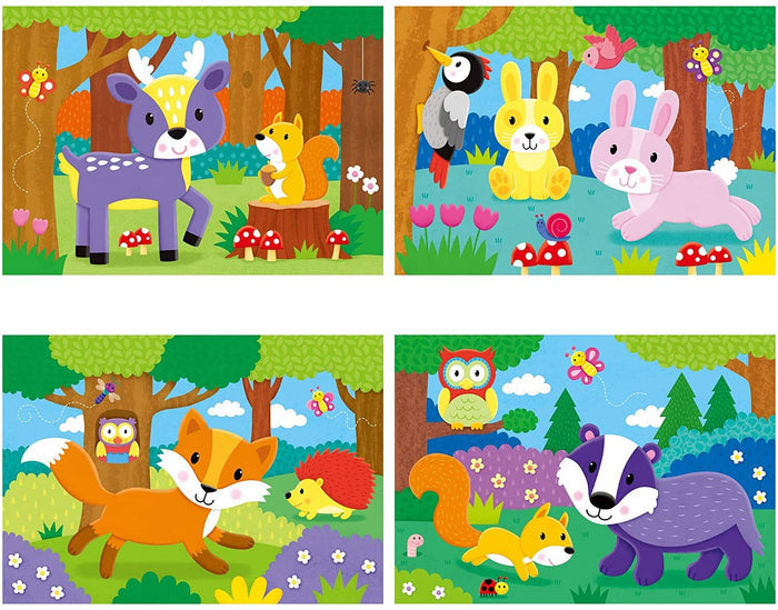 Galt - 4 Puzzles In a Box - Woodland