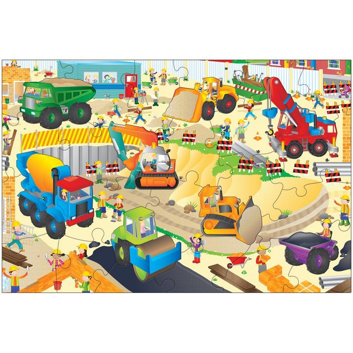 Galt - Giant Floor Puzzle 30pcs - Construction Site