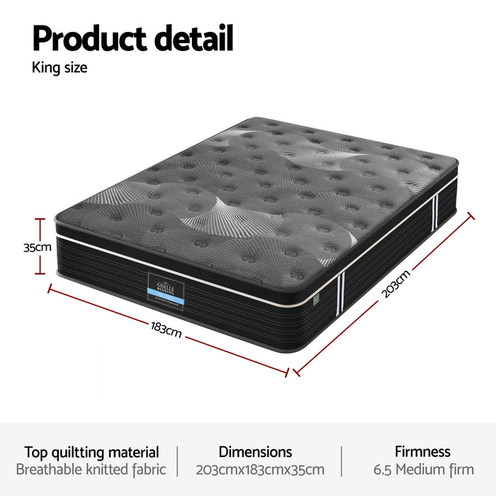 Giselle Bedding 35cm Graphene Memory Foam Medium Firm Euro Top Mattresses King