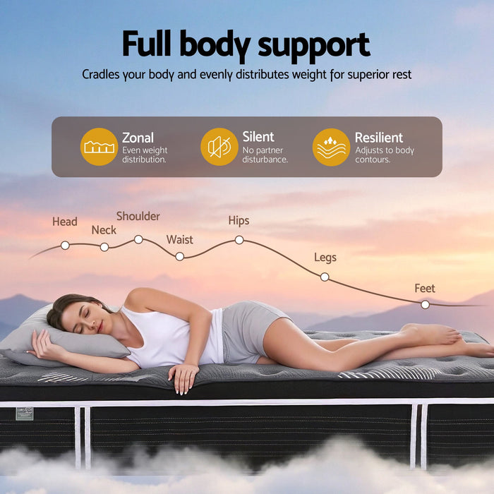 Giselle Bedding 35cm Graphene Memory Foam Medium Firm Euro Top Mattresses Single
