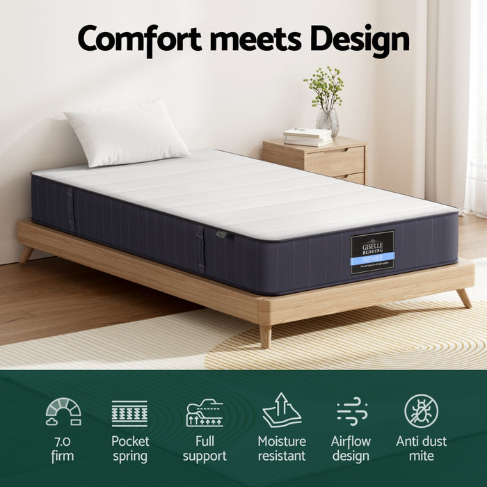 Giselle Mattress Single Bed Pocket Spring Mattresses - 20cm