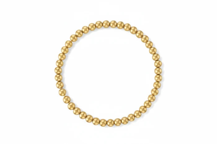 Gold-Filled Beaded Stretchy Anklet