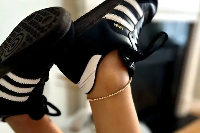 Gold-Filled Beaded Stretchy Anklet