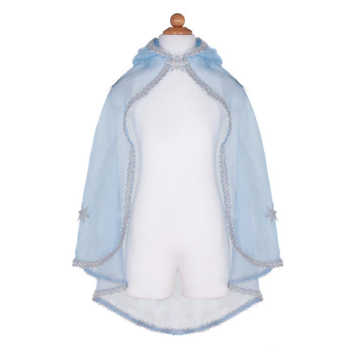 Great Pretenders - Blue & Silver Snow Queen Cape - Size 3-4