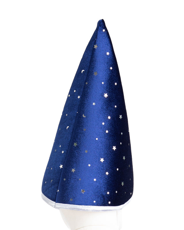 Great Pretenders - Blue & Silver Sparkle Wizard Cape & Hat - Size 4-6