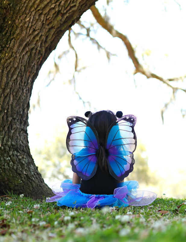 Great Pretenders - Midnight Butterfly Tutu with Wings & Headband - Size 4-6