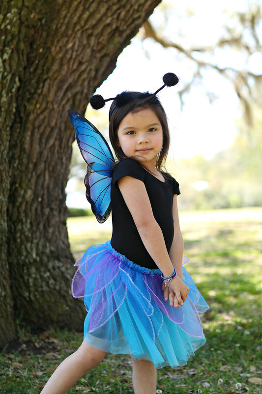 Great Pretenders - Midnight Butterfly Tutu with Wings & Headband - Size 4-6