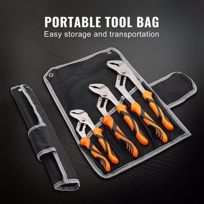 Groove Joint Pliers Set 3-Piece 12" Water Pump Pliers