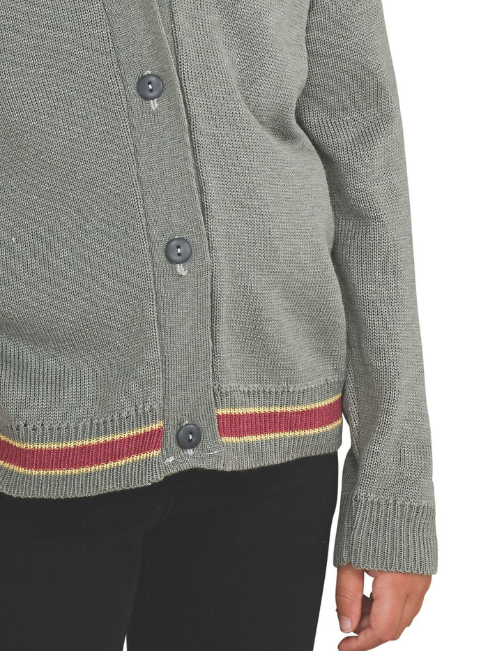 Hermione Granger Knit Cardigan for Girls - Harry Potter Official Licensed Costume Top - Grey Colour