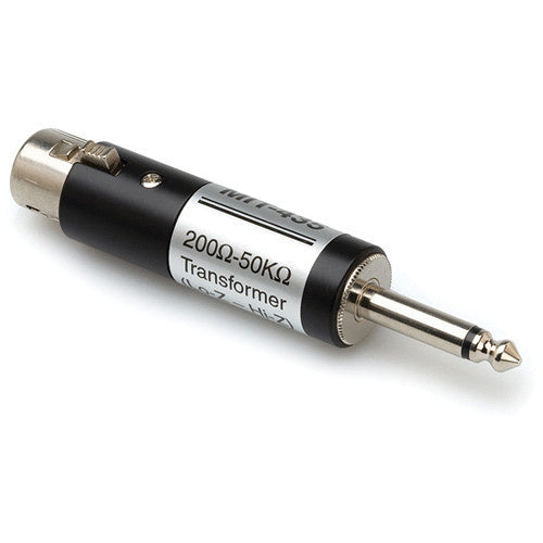 Hosa MIT-435 ImpedanceTransformer - Low-Z Female XLR to Hi-Z Male 1/4" Phone Jack - Voice and Video Sales