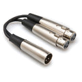 Hosa Technology XLR Male to 2 XLR Female Y-Cable (6") YXF-119 - Voice and Video Sales