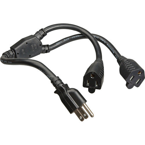 Hosa YAC-406 Grounded Male Edison to Two Grounded Female Edison Y-Cable- 1.5' (0.5 m) - Voice and Video Sales
