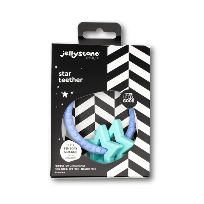 Jellystone - Star Teether - Pastel Green Purple