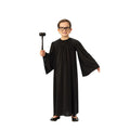 Kids Judge Costume Long Black Robe for Court Career Dress Up