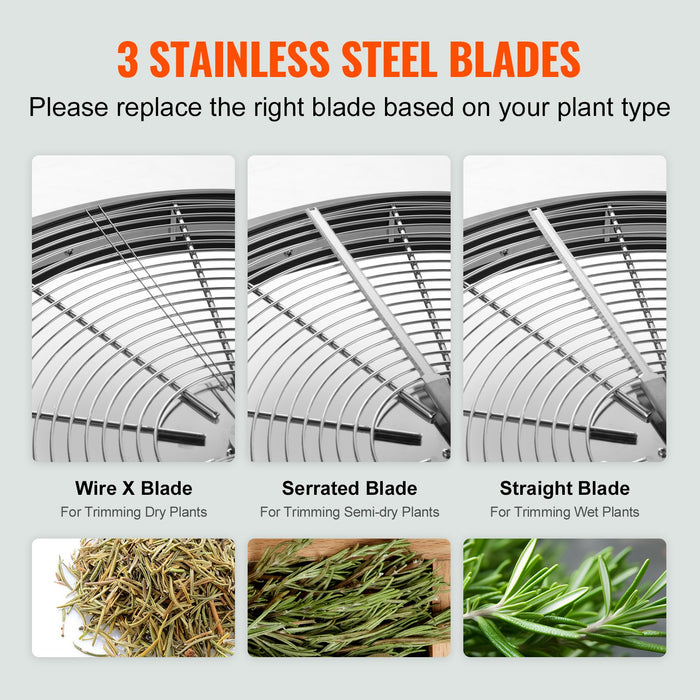 Leaf Bowl Trimmer 19" Manual Bud Trimmer with Stainless Steel Blades