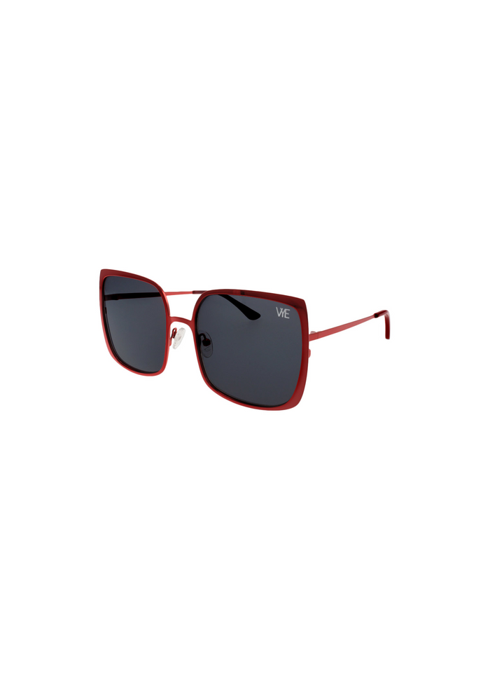 LUXUS oversized sunglasses with shiny bronze metal frame and gradient brown lenses providing full UV protection