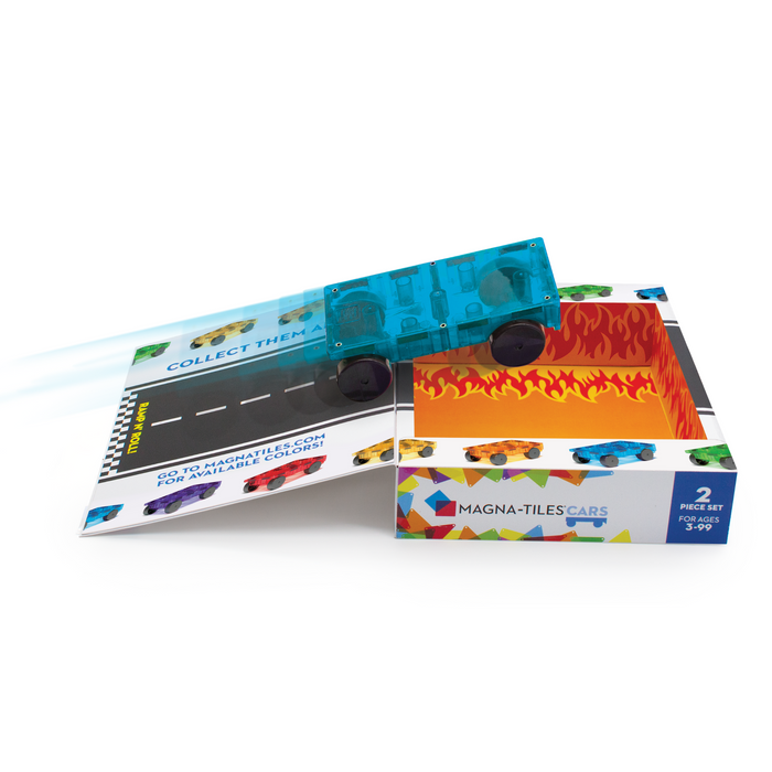 Magna Tiles - Cars Expansion Set - Blue & Orange