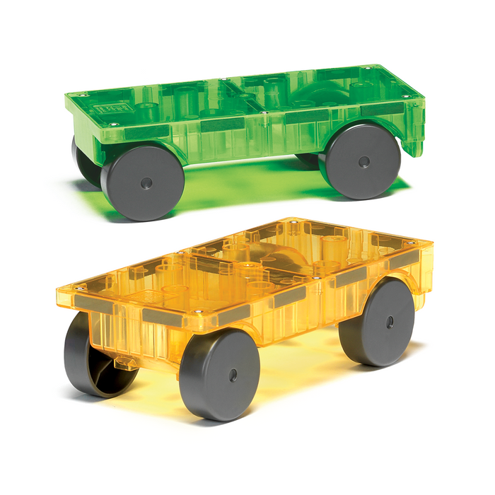 Magna Tiles - Cars Expansion Set - Green & Yellow