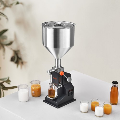 Manual Bottle Filler 5-100ml Adjustable Stainless Steel Liquid Filling Machine