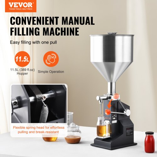 Manual Bottle Filler 5-100ml Adjustable Stainless Steel Liquid Filling Machine