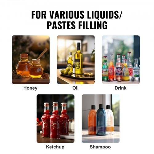 Manual Bottle Filler 5-100ml Adjustable Stainless Steel Liquid Filling Machine