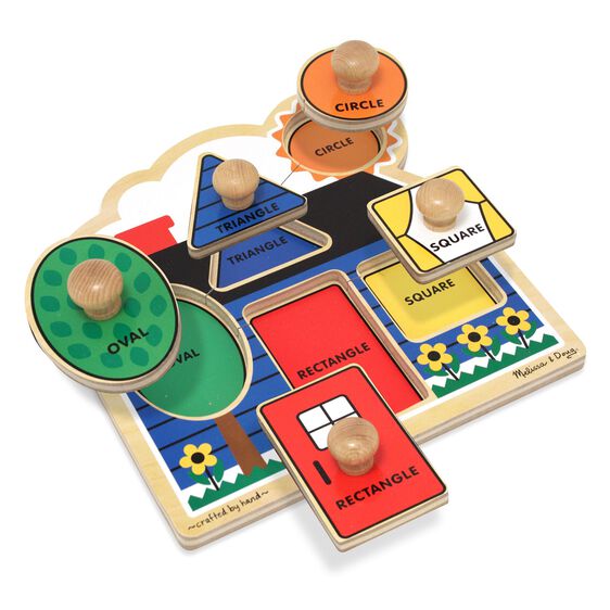 Melissa & Doug - 4Pc Puzzle - First Shapes Knob