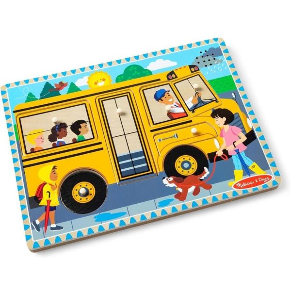 Melissa & Doug - Peg Sound Puzzle - The Wheels on the Bus