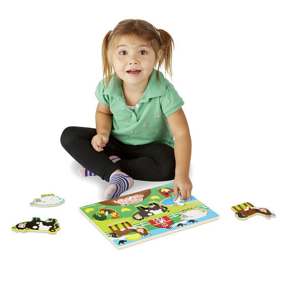 Melissa & Doug - Peg Sound Puzzle - The Wheels on the Bus