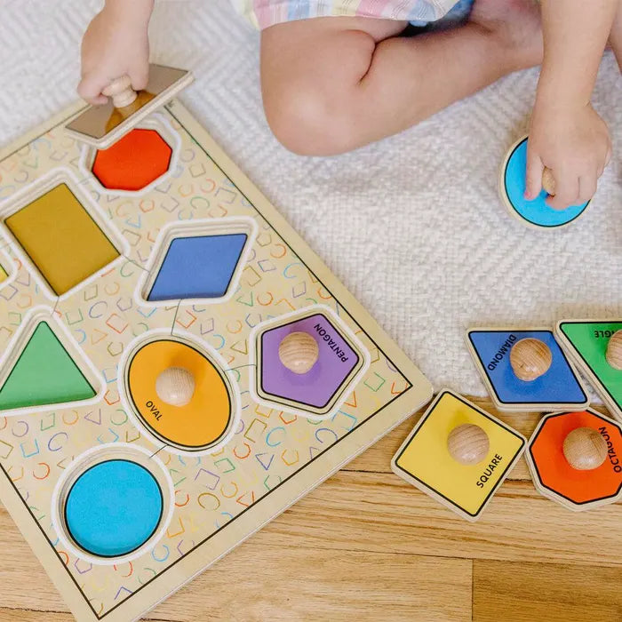 Melissa & Doug - Puzzle Jumbo Knob Large Shapes