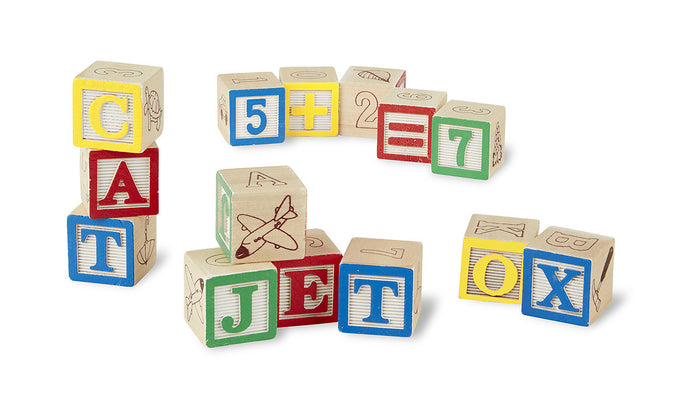 Melissa & Doug - Wooden Abc/123 Blocks