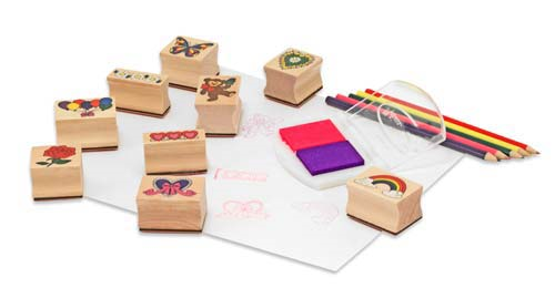 Melissa & Doug - Wooden Friendship Stamp Set