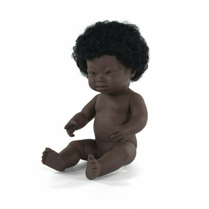 Miniland - Doll 38cm African Down Syndrome Boy in Box