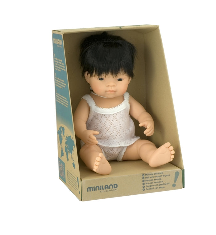 Miniland - Doll 38cm Asian Boy In Box