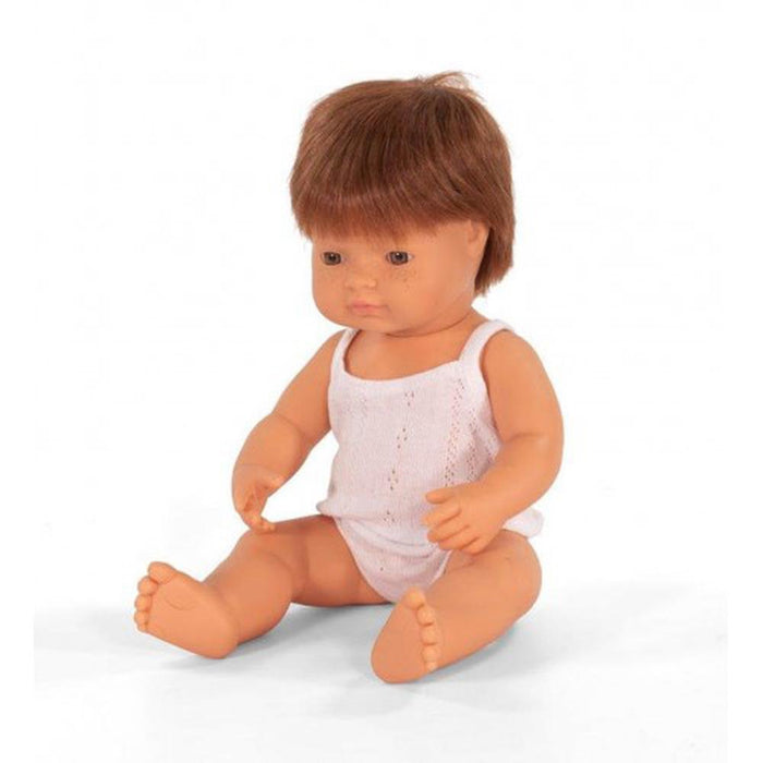 Miniland - Doll 38cm Caucasian Boy Red Haired In Box