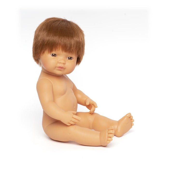 Miniland - Doll 38cm Caucasian Boy Red Haired In Box