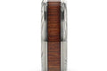OHANA KOA WOOD INLAID TITANIUM MEN’S WEDDING RING WITH INTRICATE EDGES - 6MM