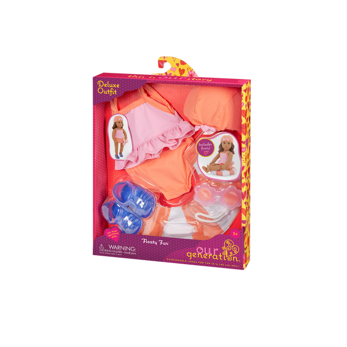Our Generation Floaty Fun swimwear outfit for 18 inch dolls
