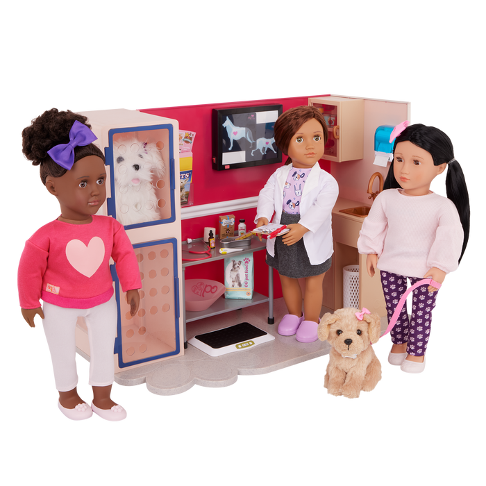 Our Generation Healthy Paws Vet Clinic pet vet playset for 6 inch pups and 18 inch dolls