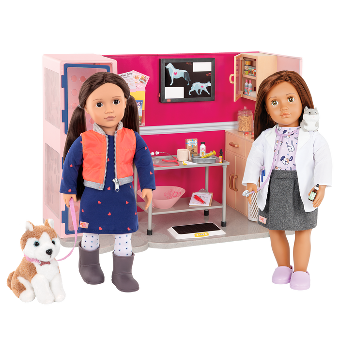 Our Generation Healthy Paws Vet Clinic pet vet playset for 6 inch pups and 18 inch dolls