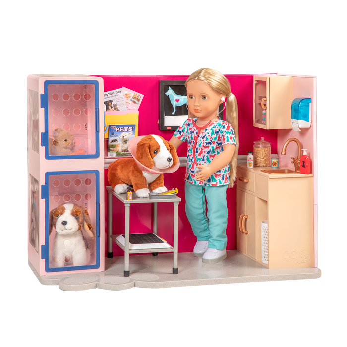 Our Generation Healthy Paws Vet Clinic pet vet playset for 6 inch pups and 18 inch dolls