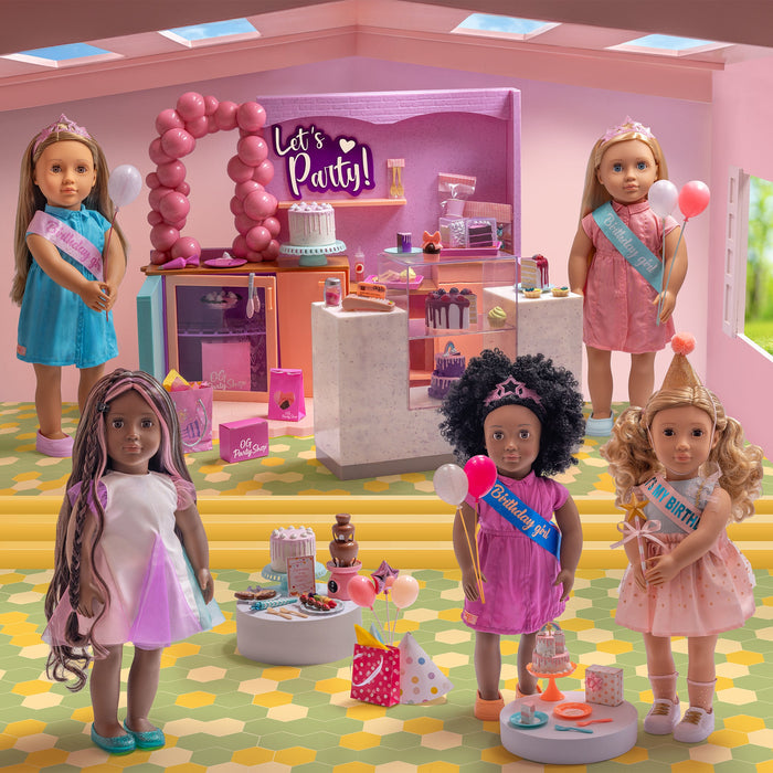 Cake Shop Playset & Party Supplies for 18" Dolls