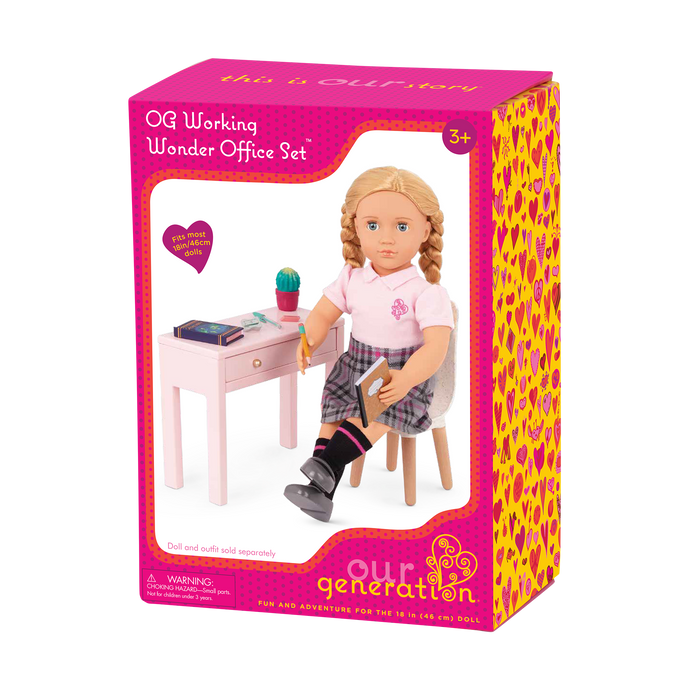 Our Generation Working Wonder Desk Furniture for 18-inch Dolls