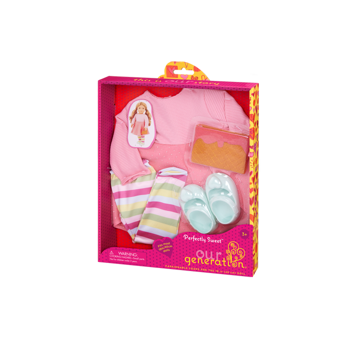 Our Generation Perfectly Sweet Ice Cream Outfit for 18-inch Dolls package