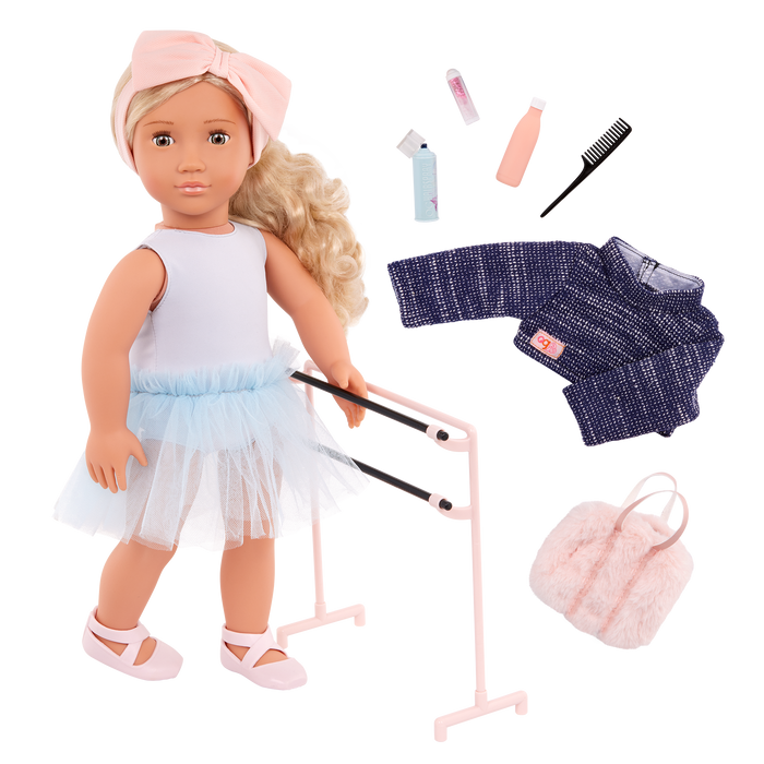 Our Generation Prima a 18 inch doll with blonde hair and hazel eyes