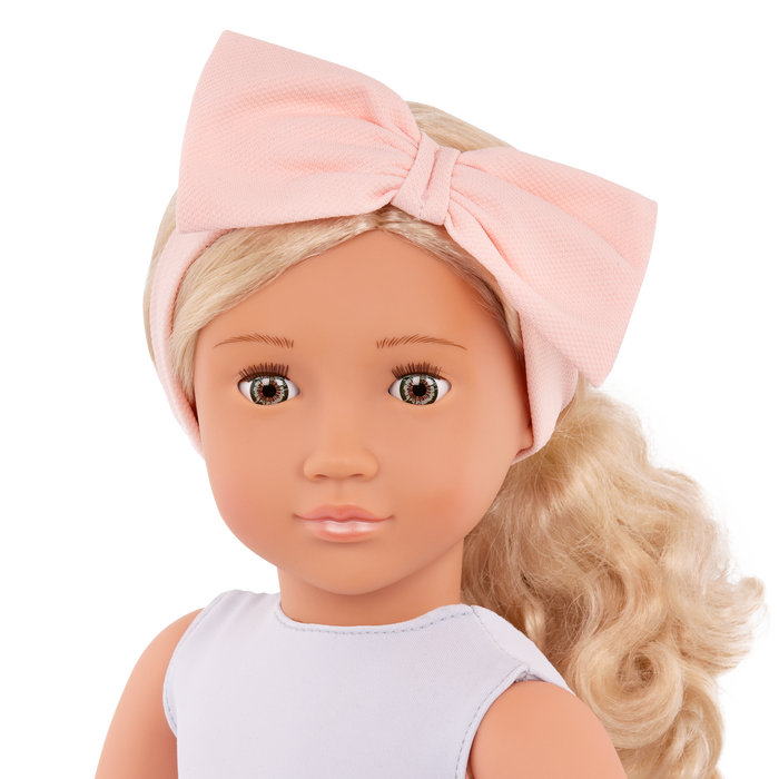 Our Generation Prima a 18 inch doll with blonde hair and hazel eyes
