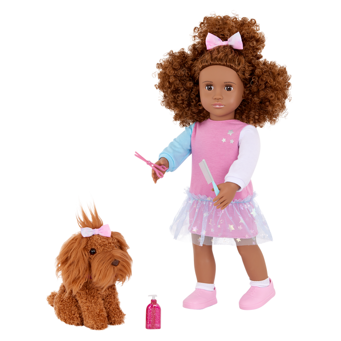 Our Generation Doll & Pet Set Safie & Puppy Ginger