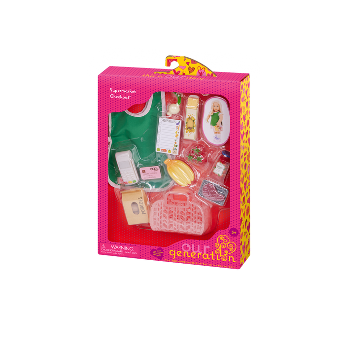 Our Generation Supermarket Checkout Grocery Set for 18-inch Dolls